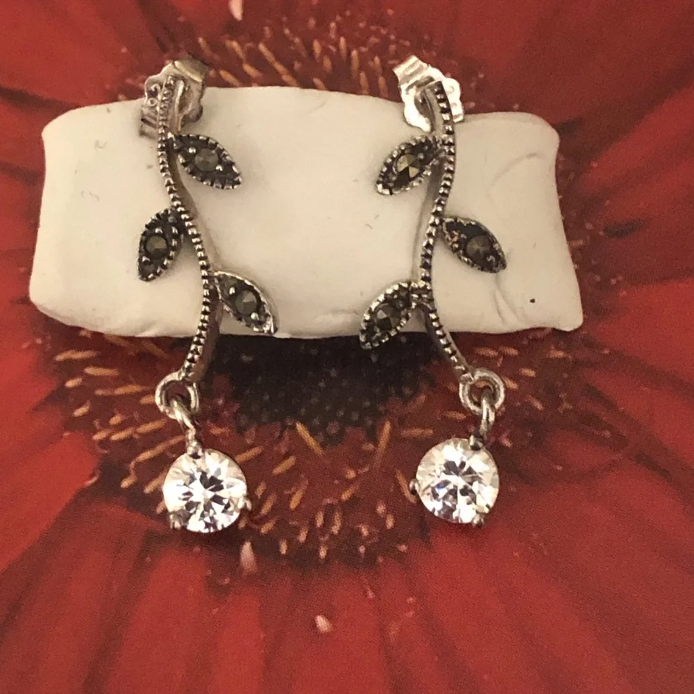 Silpada Sterling Silver and Marcasite Earrings